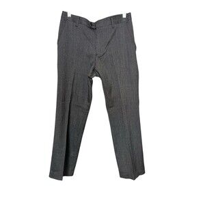 Next Men’s Dress Pants 30S Charcoal Gray Wool Blend Slim Flat Front Business M